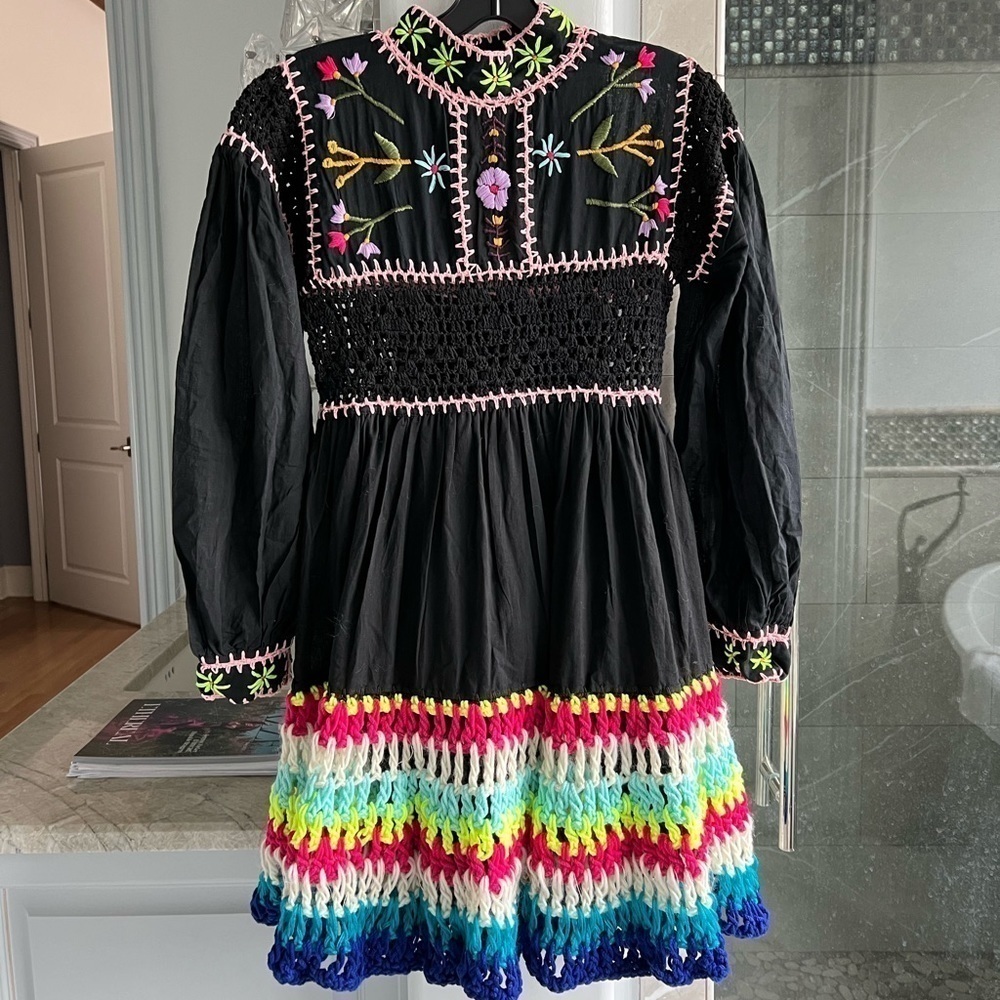 CELIAB Scarlet Floral Multicolor Embroidered Dress - Picture 5 of 15